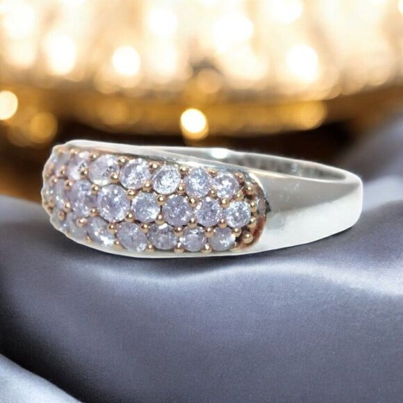 VINTAGE-14k Gold- Pink Diamond Ring -Size 9- 1 CT - Pink Champagne Diamond -4.2g - Picture 9 of 16